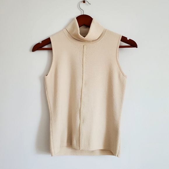 COS Tops - Cream knit turtleneck minimalist top